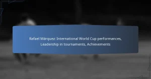 Rafael Márquez: International World Cup performances, Leadership in tournaments, Achievements