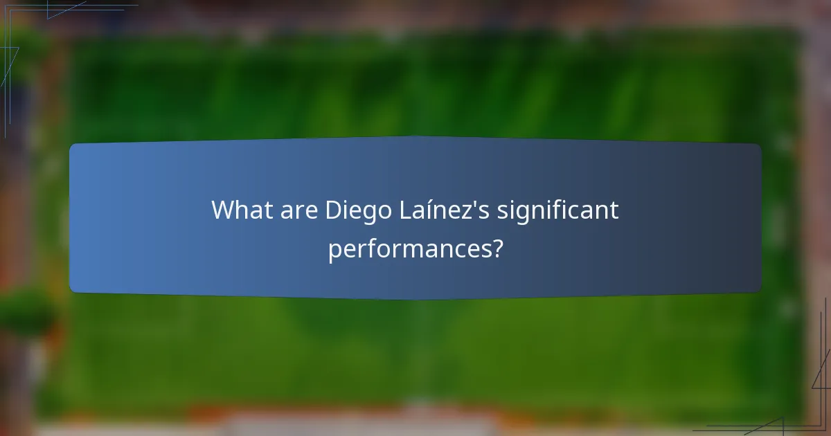 What are Diego Laínez's significant performances?